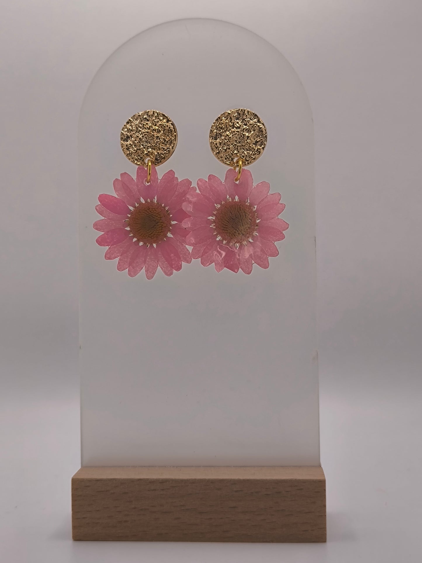 Boucles d'oreilles fleur de chrysanthème