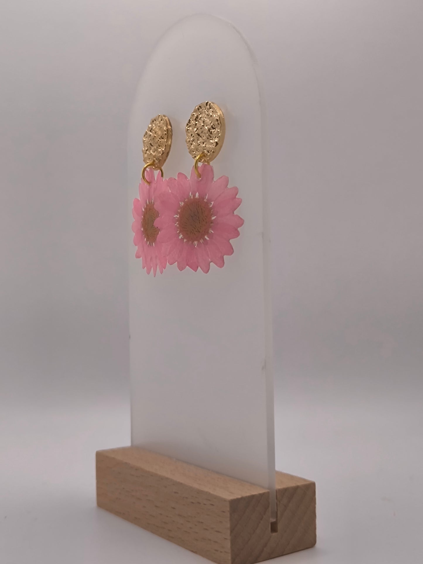 Boucles d'oreilles fleur de chrysanthème